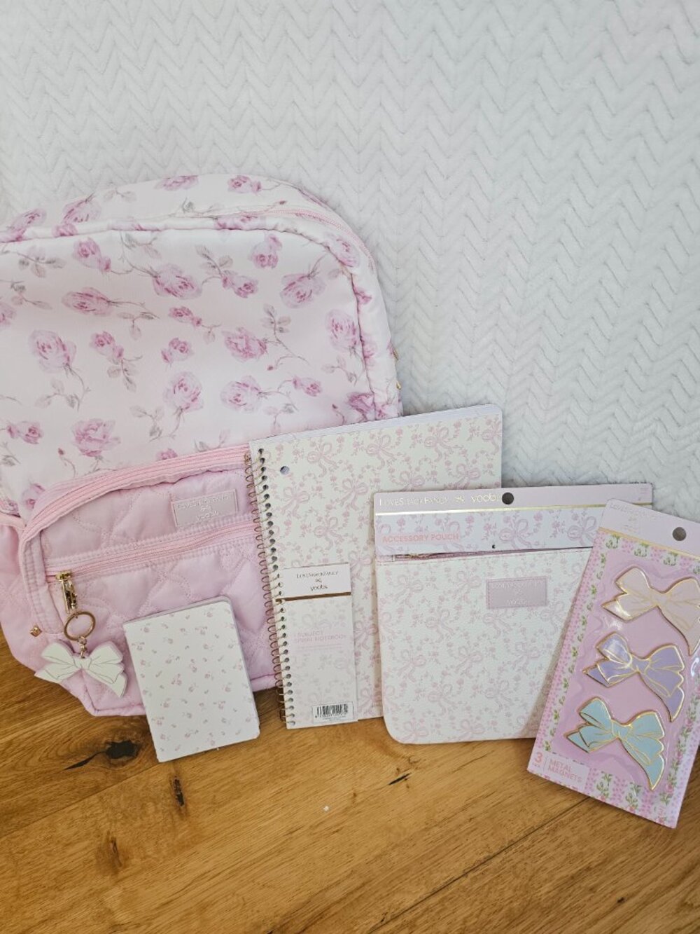 LoveShackFancy Target Backpack Coquette Bow notebook pencil case pouch journal